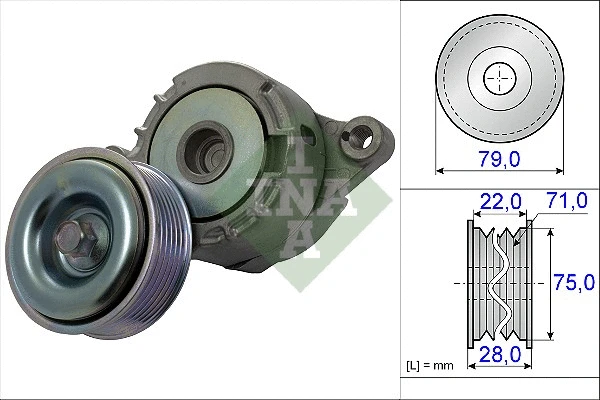 Belt Tensioner, V-ribbed belt (534 0508 10)