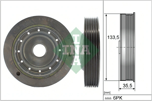 Belt Pulley, crankshaft (544 0091 10)
