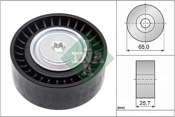 Deflection/Guide Pulley, V-ribbed belt (532 0907 10)