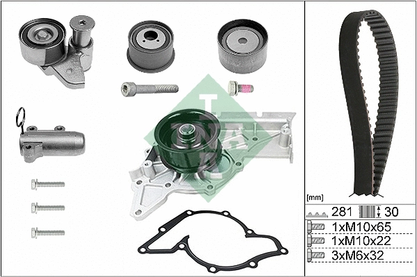 Water Pump & Timing Belt Kit (530 0480 30)