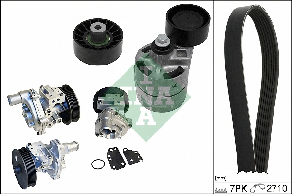 Water Pump + V-Ribbed Belt Kit (529 0388 30)