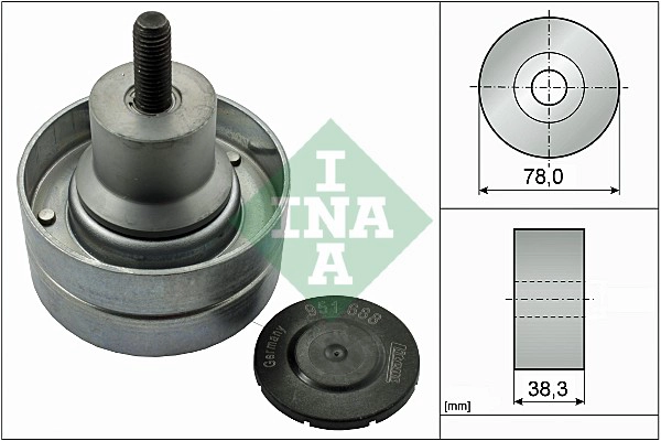 Deflection/Guide Pulley, V-ribbed belt (532 0823 10)