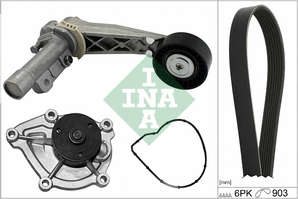 Water Pump + V-Ribbed Belt Kit (529 0504 30)