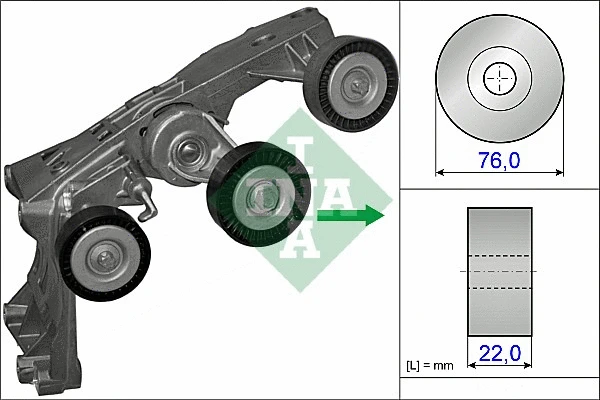 Belt Tensioner, V-ribbed belt (534 0431 10)