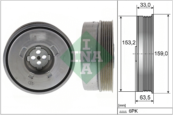 Belt Pulley, crankshaft (544 0501 10)