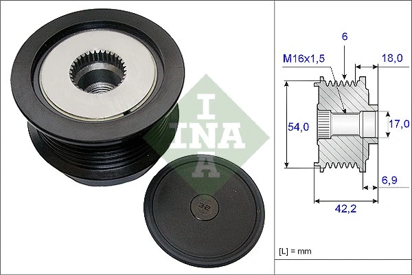 Alternator Freewheel Clutch (535 0188 10)
