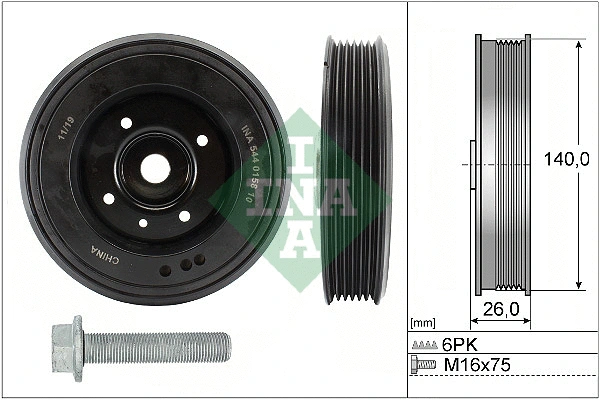 Belt Pulley Set, crankshaft (544 0158 20)