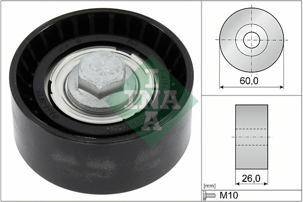 Deflection/Guide Pulley, V-ribbed belt (532 0868 10)