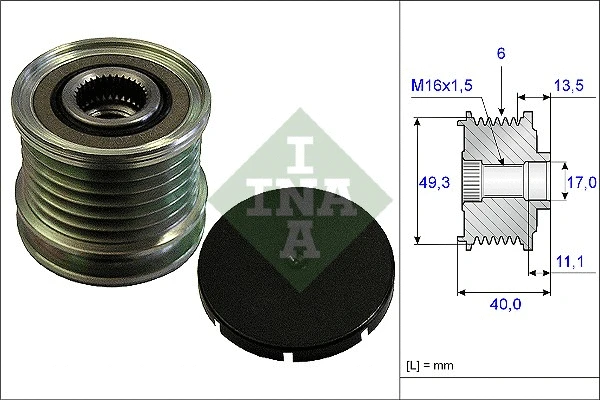 Alternator Freewheel Clutch (535 0166 10)