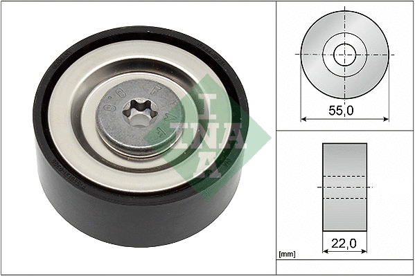 Deflection/Guide Pulley, V-ribbed belt (532 0720 10)