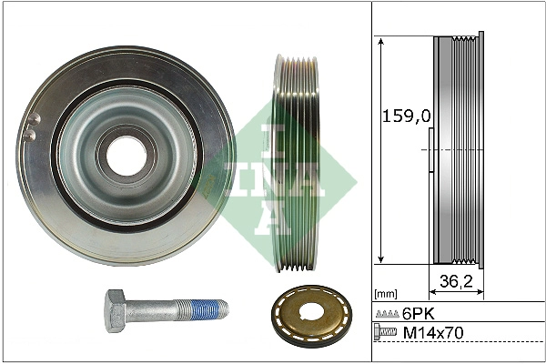 Belt Pulley Set, crankshaft (544 0173 21)