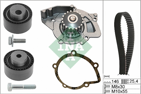 Water Pump & Timing Belt Kit (530 0446 31)