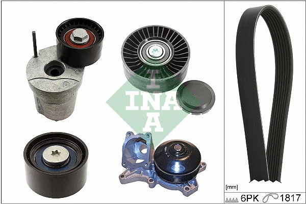 Water Pump + V-Ribbed Belt Kit (529 0368 30)