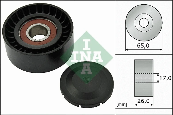 Deflection/Guide Pulley, V-ribbed belt (532 0557 10)