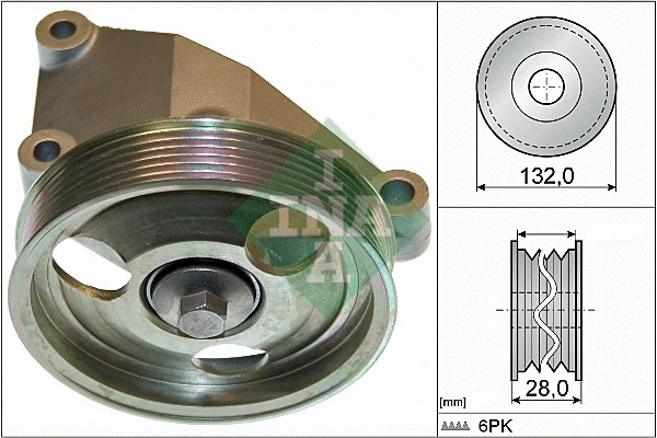 Deflection/Guide Pulley, V-ribbed belt (532 0650 10)