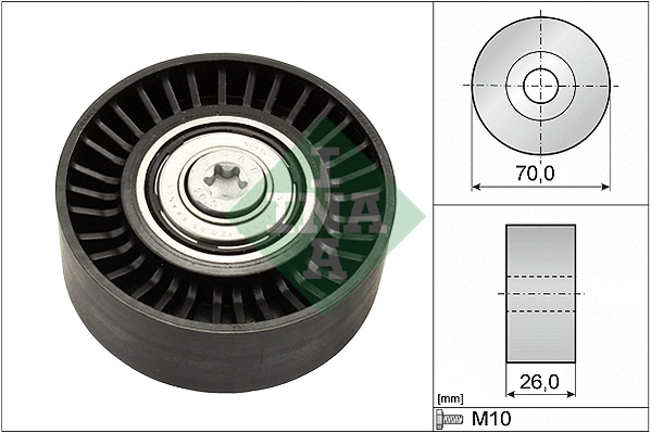 Deflection/Guide Pulley, V-ribbed belt (532 0505 10)