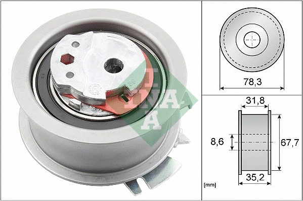 Tensioner Pulley, timing belt (531 0628 30)