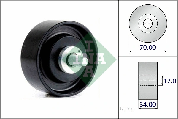 Deflection/Guide Pulley, V-ribbed belt (532 1019 10)