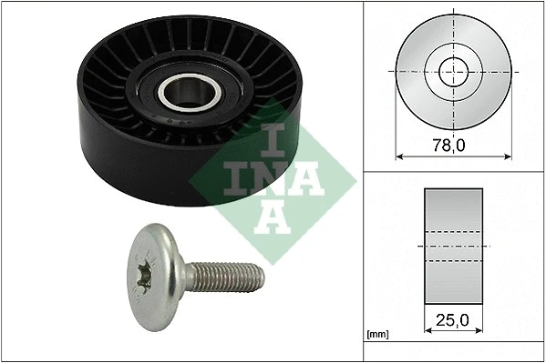 Deflection/Guide Pulley, V-ribbed belt (532 0439 10)