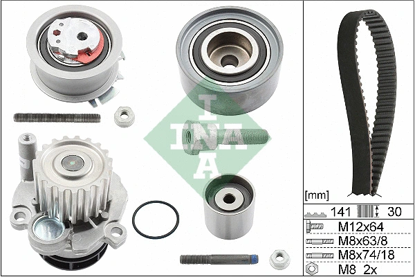 Water Pump & Timing Belt Kit (530 0463 30)