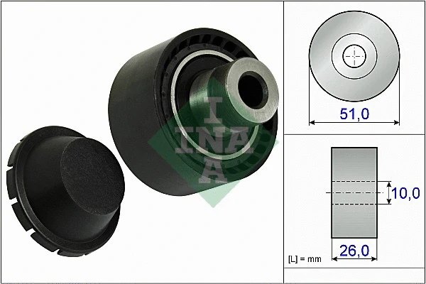 Deflection/Guide Pulley, V-ribbed belt (532 0334 10)