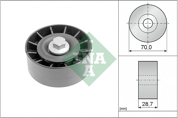 Deflection/Guide Pulley, V-ribbed belt (532 0254 10)