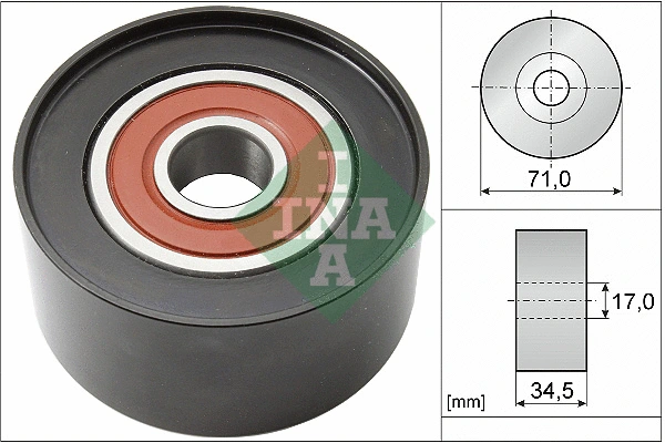 Deflection/Guide Pulley, V-ribbed belt (532 0542 10)