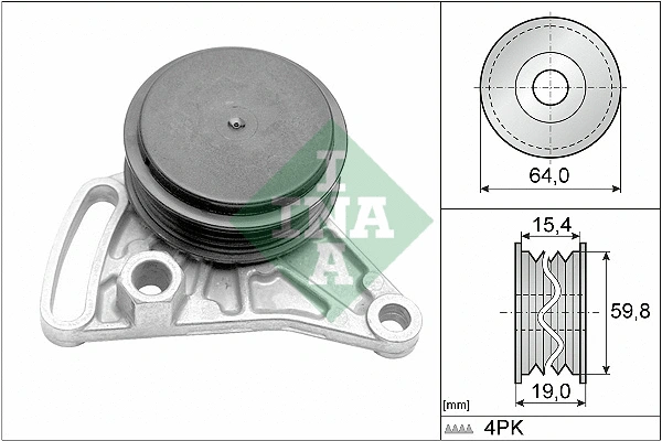 Tensioner Pulley, V-ribbed belt (531 0309 10)