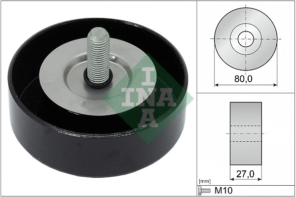 Deflection/Guide Pulley, V-ribbed belt (532 0658 10)