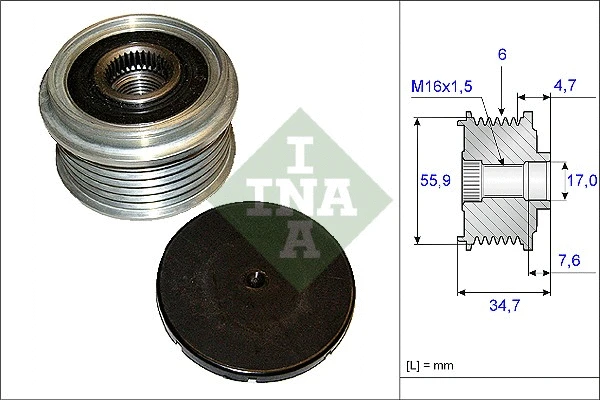 Alternator Freewheel Clutch (535 0106 10)