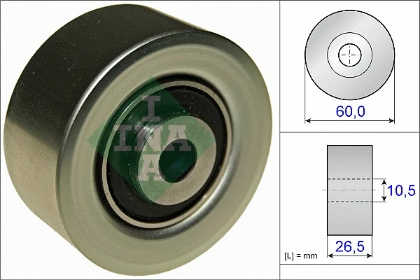 Deflection/Guide Pulley, V-ribbed belt (532 0561 10)