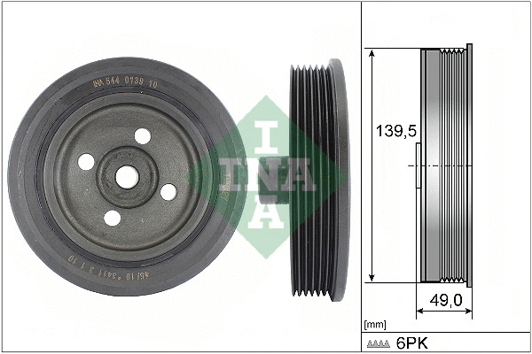 Belt Pulley, crankshaft (544 0139 10)