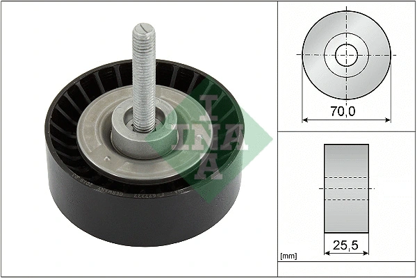 Deflection/Guide Pulley, V-ribbed belt (532 0652 10)