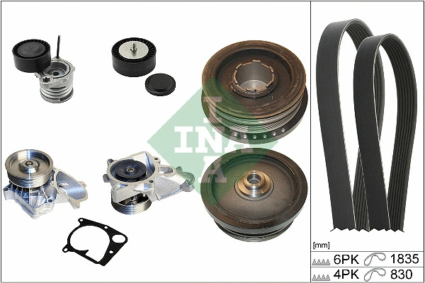 Water Pump + V-Ribbed Belt Kit (529 0021 30)