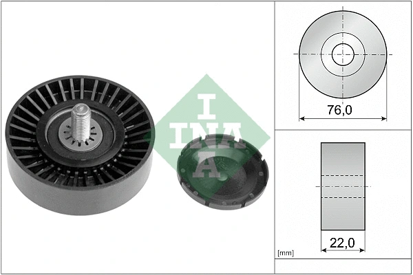 Deflection/Guide Pulley, V-ribbed belt (532 0323 10)