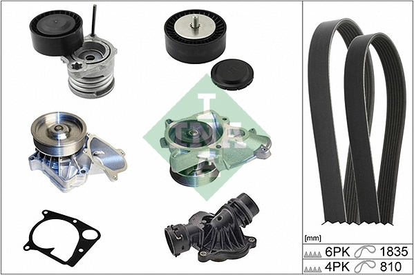 Water Pump + V-Ribbed Belt Kit (529 0112 31)