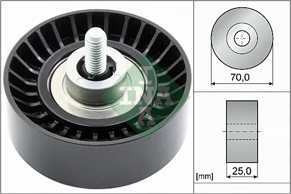 Deflection/Guide Pulley, V-ribbed belt (532 0655 10)