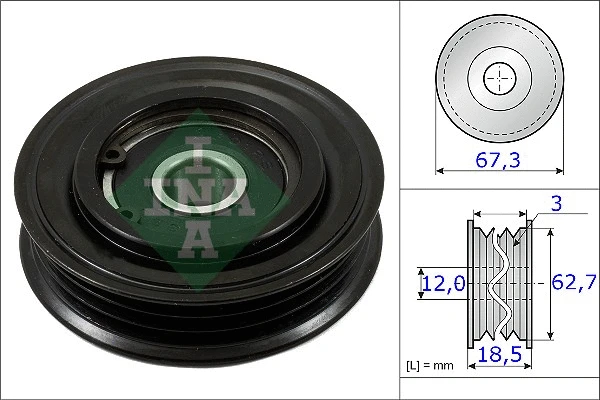 Tensioner Pulley, V-ribbed belt (531 0861 10)