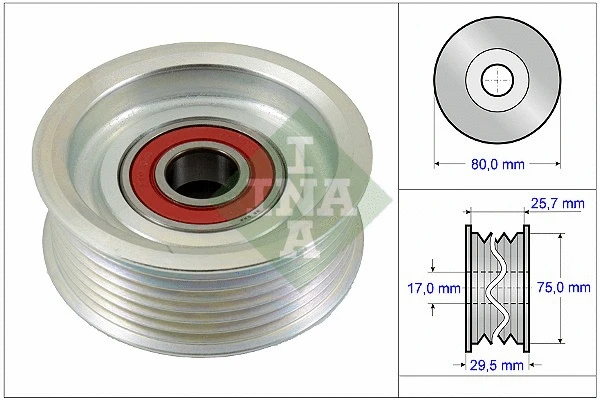 Deflection/Guide Pulley, V-ribbed belt (532 0587 10)