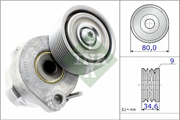 Tensioner Pulley, V-ribbed belt (531 0605 30)