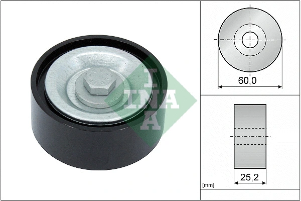 Deflection/Guide Pulley, V-ribbed belt (532 0715 10)