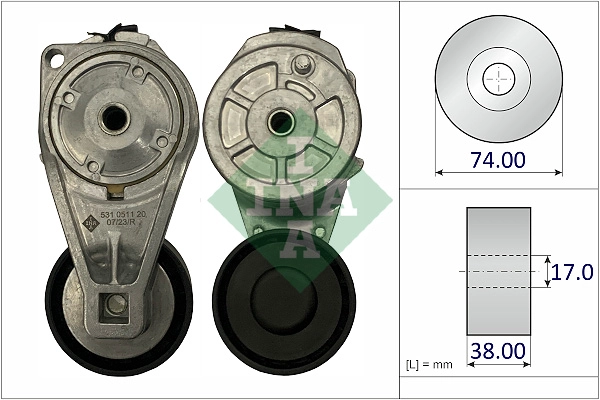 Tensioner Pulley, V-ribbed belt (531 0511 20)