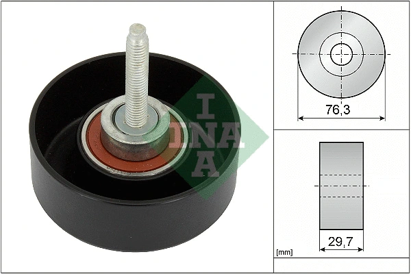 Deflection/Guide Pulley, V-ribbed belt (532 0651 10)