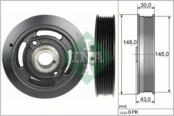 Belt Pulley, crankshaft (544 0108 10)