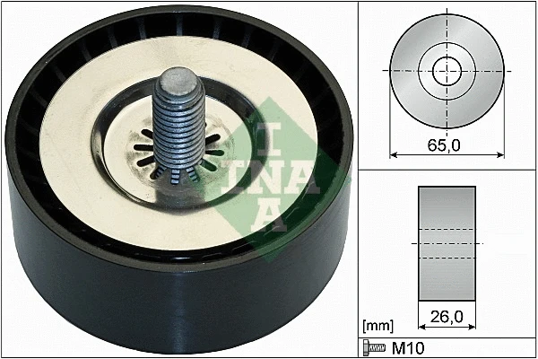 Deflection/Guide Pulley, V-ribbed belt (532 0736 10)