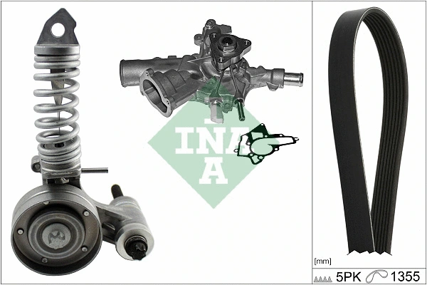 Water Pump + V-Ribbed Belt Kit (529 0297 31)
