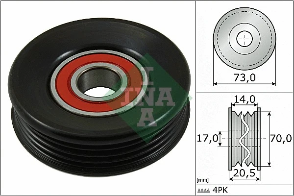 Tensioner Pulley, V-ribbed belt (531 0853 10)