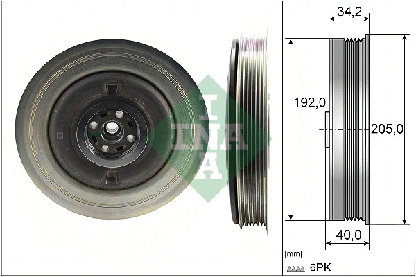 Belt Pulley, crankshaft (544 0504 10)