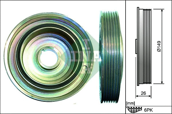 Belt Pulley, crankshaft (544 0099 10)