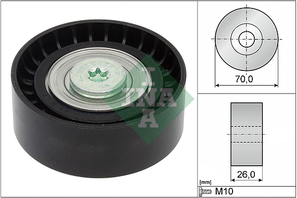 Deflection/Guide Pulley, V-ribbed belt (532 0434 10)